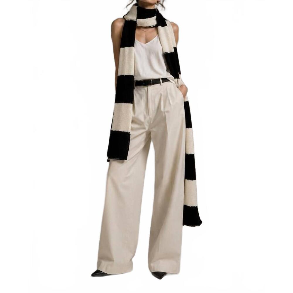NEW PIER ANTONIO GASPARI checkered scarf in white/black
